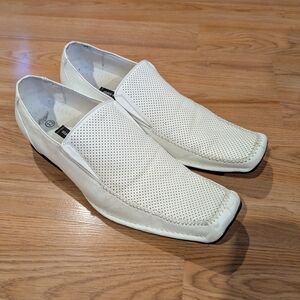State Street Men's White Slip-On Dress Loafers (13)